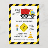 Carte Postale Thème de construction de camion à benne basculante (Devant)