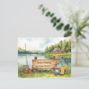 Carte Postale Thème de déménagement pour amateur de pêche