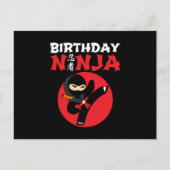 Carte Postale Thème de fête d'anniversaire Ninja - Conception d' (Devant)