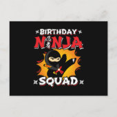 Carte Postale Thème de fête d'anniversaire Ninja Squad - Anniver (Devant)