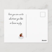 Carte Postale Thème de fête dauphin dessin aquarelle pour enfant (Dos)