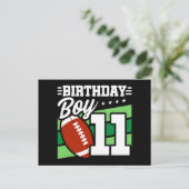 Carte Postale Thème de fête de football pour 11 ans Fête d'anniv (Debout devant)