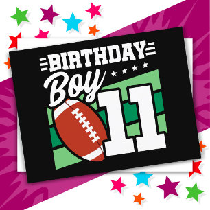 Carte Postale Thème de fête de football pour 11 ans Fête d'anniv