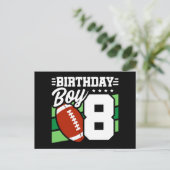 Carte Postale Thème de fête de football pour 8 ans Fête d'annive (Debout devant)