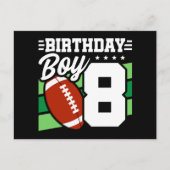 Carte Postale Thème de fête de football pour 8 ans Fête d'annive (Devant)