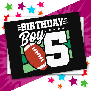 Carte Postale Thème de fête de football pour enfant de 5 ans gar