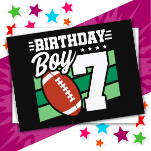Carte Postale Thème de fête de football pour enfant de 7 ans Fêt