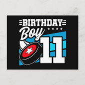 Carte Postale Thème de fête de hockey pour 11 ans Fête d'anniver (Devant)