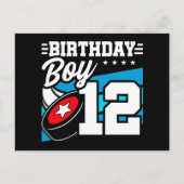 Carte Postale Thème de fête de hockey pour 12 ans Fête d'anniver (Devant)