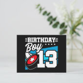 Carte Postale Thème de fête de hockey pour un garçon de 13 ans (Debout devant)