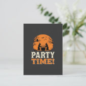 Carte Postale Thème de fête d'Halloween Sorcière Chaudron Design (Debout devant)