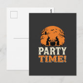 Carte Postale Thème de fête d'Halloween Sorcière Chaudron Design (Devant / Derrière)