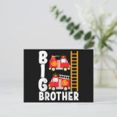 Carte Postale Thème de feu de camion de pompier Big Brother Fire (Debout devant)