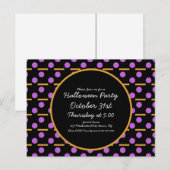 Carte Postale Thème de formes géométriques pour soirée Halloween (Devant / Derrière)