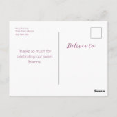 Carte Postale Thème de jardin de fleurs sauvages Fille à l'aquar (Dos)