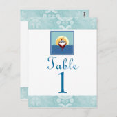 Carte Postale Thème de la fête de croisière Blue Table Numéro Ca (Devant / Derrière)