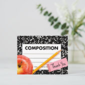 Carte Postale Thème de l'école Merci (Debout devant)