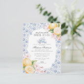 Carte Postale Thème de mariage Blue Chinoiserie Toile (Debout devant)
