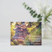 Carte Postale Thème de Noël avec deux cloches (Debout devant)