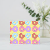 Carte Postale Thème de nourriture de fête d'anniversaire esthéti (Debout devant)