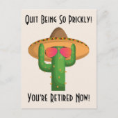 Carte Postale Thème de retraite de Cow-boy drôle de Cactus Weste (Devant)