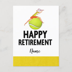 Carte Postale Thème de tennis pour la retraite au joueur de tenn