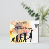 Carte Postale Thème d'évolution amusant du Lecteur Netball (Debout devant)