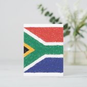 Carte Postale Thème Drapeau Afrique du Sud (Debout devant)