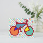 Carte Postale thème du vélo couleur (Debout devant)