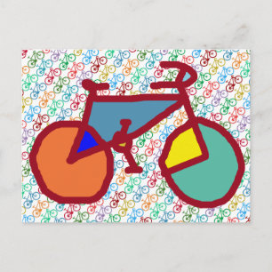 Carte Postale thème du vélo couleur