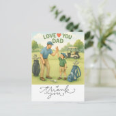 Carte Postale Thème golf pour Papa (Debout devant)