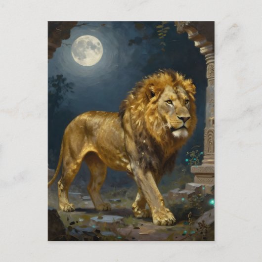 Carte Postale Thème Lion | Garder le contact (Devant)