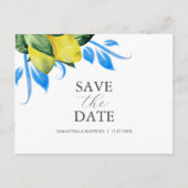 Carte Postale Thème Mariage Alfresco Enregistrer La Date (Devant)