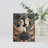 Carte Postale Thème mariage Art déco (Debout devant)