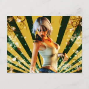 Carte Postale Thème modèle féerique de la saison