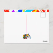 Carte Postale Thème néon des années 80 | 40 ans et Hip Hop 40e a (Dos)