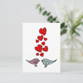 Carte Postale Thème Oiseaux en Amour (Debout devant)