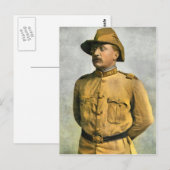 CARTE POSTALE THEODORE ROOSEVELT AS A ROUGH RIDER (Devant / Derrière)