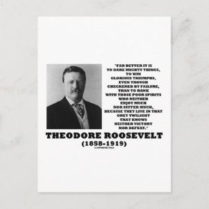 Carte Postale Théodore Roosevelt Ose Des Choses Puissantes Triom