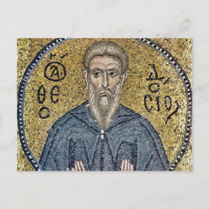 Carte Postale Theodosius le Cénobiarch mosaïque byzantine icône