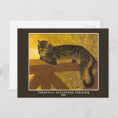Carte Postale Théophile-Alexandre Steinlen, Chat sur une Ballust (Devant / Derrière)
