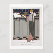 Carte Postale Theorbo Player, design pour un manteau de soirée (Devant)