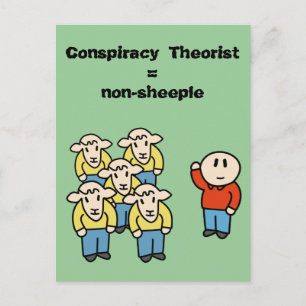 Carte Postale Théoricien du complot = non-moutons