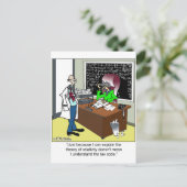 Carte Postale Théorie de la relativité et code fiscal (Debout devant)