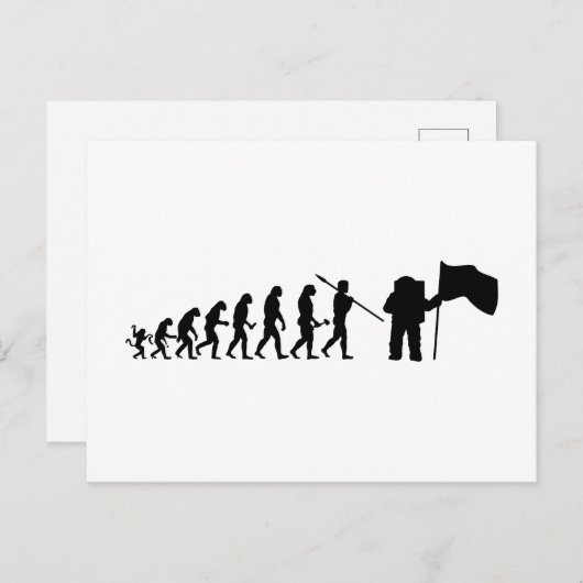 Carte Postale Théorie de l'évolution d'Apollo 11 (Devant / Derrière)