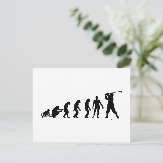 Carte Postale Théorie de l'évolution du golf (Debout devant)