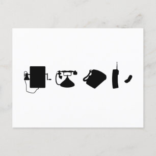 Carte Postale Théorie de l'évolution technologique du téléphone