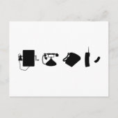 Carte Postale Théorie de l'évolution technologique du téléphone (Devant)