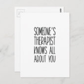 Carte Postale Thérapeute de quelqu'un (Devant / Derrière)