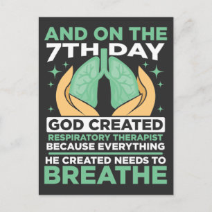 Carte Postale Thérapeute respiratoire Praticien de soins de sant